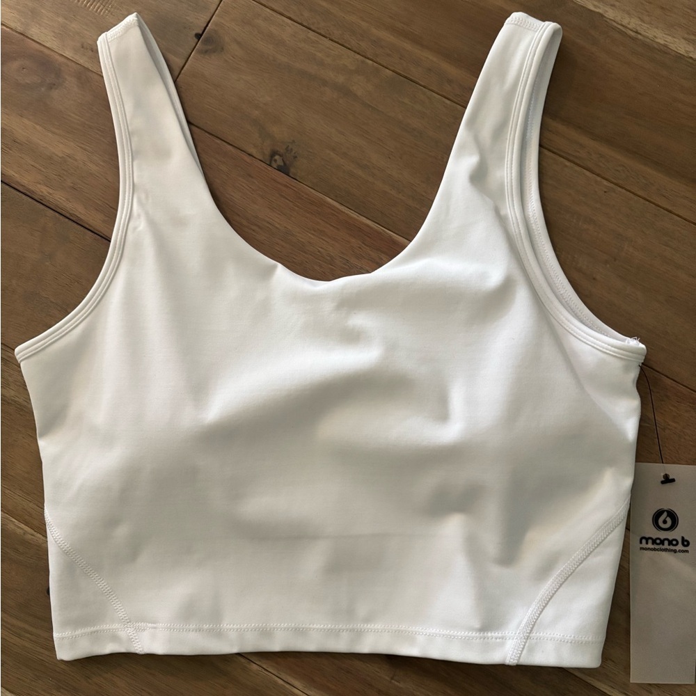 Mono b Crop tank with built in Bra NWT